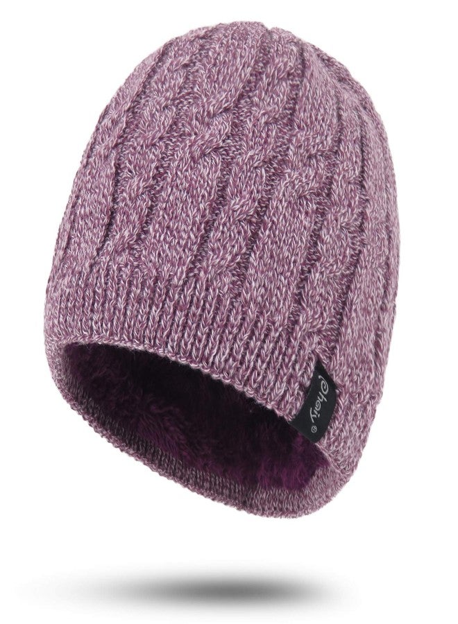 Phaiy Winter Beanie Hat for Women Men Thick Cable Knit Beanie Velvet Fleece Lined Skull Cap Cuff Beanie - Image 1